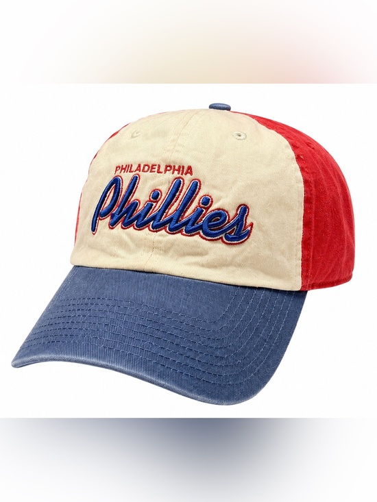 MLB Other - MLB Philadelphia Phillies Script Tricolor Baseball Cap - Cream, Red, Blue